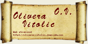 Olivera Vitolić vizit kartica